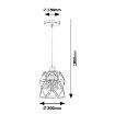 Pendul Rabalux Emrys Black-Smoky E27 40W 72111 sticla fumurie