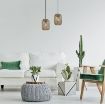 Pendul Rabalux Adalla Matte Black-Rattan E27 40W 72091 ratan