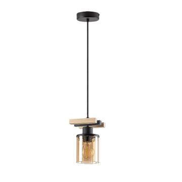 Pendul Rabalux Niylah Black-Amber E27 25W 72081 sticla chihlimbar
