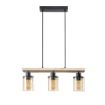Lustra Rabalux Niylah Black-Amber E27 3x25W 72083 sticla chihlimbar