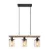 Lustra Rabalux Niylah Black-Amber E27 3x25W 72083 sticla chihlimbar