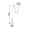 Pendul Rabalux Dollien Matte Black E27 60W 72071 metal negru