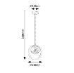 Pendul Rabalux Peyton Black-Smoky E14 15W 72061 sticla fumurie