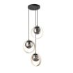 Pendul Rabalux Peyton Black-Smoky E14 3x15W 72063 sticla fumurie