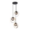 Pendul Rabalux Peyton Black-Smoky E14 3x15W 72063 sticla fumurie