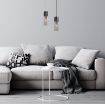 Pendul Rabalux Ronno Black-Smoky E27 25W 72051 sticla fumurie