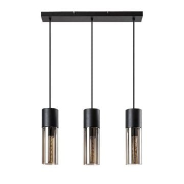 Lustra Rabalux Ronno Black-Smoky E27 3x25W 72053 sticla fumurie