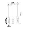 Lustra Rabalux Ronno Black-Smoky E27 3x25W 72053 sticla fumurie