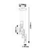 Lustra Rabalux Ronno Black-Smoky E27 4x25W 72054 sticla fumurie