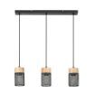 Lustra Rabalux Callum Black-Wood E27 3x25W 72043 metal negru