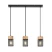 Lustra Rabalux Callum Black-Wood E27 3x25W 72043 metal negru