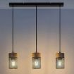 Lustra Rabalux Callum Black-Wood E27 3x25W 72043 metal negru