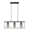 Lustra Rabalux Chadwick Black-Smoky E27 3x25W 72033 sticla fumurie