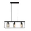 Lustra Rabalux Chadwick Black-Smoky E27 3x25W 72033 sticla fumurie