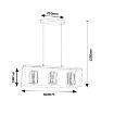 Lustra Rabalux Chadwick Black-Smoky E27 3x25W 72033 sticla fumurie