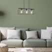Lustra Rabalux Chadwick Black-Smoky E27 3x25W 72033 sticla fumurie