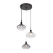 Lustra Rabalux Dvora Black-Smoky E27 3x40W 72023 sticla fumurie