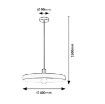 Pendul Rabalux Alatar Matte Black E27 40W 72017 metal negru