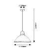 Pendul Rabalux Wilbour White E27 60W 72014 metal alb