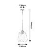 Pendul Rabalux Shivani Chrome E27 40W 72012 sticla transparenta