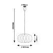 Pendul Rabalux Ormini White E27 25W 72003 metal alb mat
