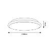 Plafoniera LED Rabalux Engon Silver-White 23W 1620lm 71129 plastic argintiu-alb