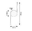 Aplica LED Rabalux Sabira Black 8W 340lm 71122 metal negru