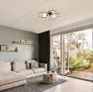 Plafoniera LED Rabalux Shiena Matte Black-Gray 38W 1880lm 71116 textil gri