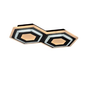 Plafoniera LED Rabalux Bitsi Black-White 44W 1600lm 71114 metal negru