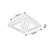 Plafoniera LED Rabalux Gremin White Square 73W 3750lm 71111 metal alb