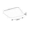 Plafoniera LED Rabalux Vendel White Square 12W 1000lm 71107 plastic alb