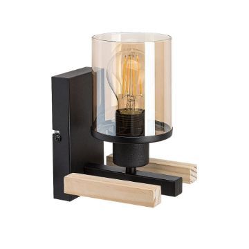 Aplica Rabalux Niylah Black-Amber E27 25W 71080 sticla chihlimbar