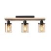Plafoniera Rabalux Niylah Black-Amber E27 3x25W 71083 sticla chihlimbar
