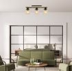 Plafoniera Rabalux Niylah Black-Amber E27 3x25W 71083 sticla chihlimbar