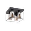 Plafoniera Rabalux Chadwick Black E27 4x25W 71034 sticla fumurie