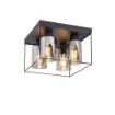 Plafoniera Rabalux Chadwick Black E27 4x25W 71034 sticla fumurie
