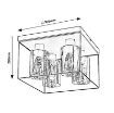 Plafoniera Rabalux Chadwick Black E27 4x25W 71034 sticla fumurie