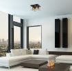Plafoniera Rabalux Chadwick Black E27 4x25W 71034 sticla fumurie