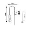 Aplica Rabalux Manzur Black E27 40W 71022 metal negru