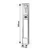 Stalp exterior Rabalux Kolta Matte Black E27 12W 7387 plastic transparent