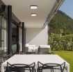 Plafoniera LED exterior Rabalux Hort Black-White 15W 1100lm 7409 plastic negru