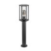Stalp exterior Rabalux Dubrovnik Matte Black E27 40W 7240 sticla transparenta
