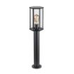 Stalp exterior Rabalux Dubrovnik Matte Black E27 40W 7240 sticla transparenta