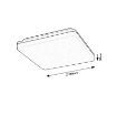 Plafoniera LED exterior Rabalux Pernik Black-White Square 24W 2400lm 7250 plastic alb