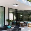 Plafoniera LED exterior Rabalux Pernik Black-White Square 24W 2400lm 7250 plastic alb