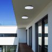 Plafoniera LED exterior Rabalux Pernik Black-White Round 24W 2400lm 7265 plastic alb