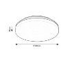 Plafoniera LED exterior Rabalux Pernik Black-White Round 24W 2400lm 7265 plastic alb