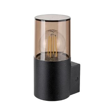 Aplica exterior Rabalux Teplice Black-Somky E27 12W plastic fumuriu