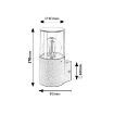 Aplica exterior Rabalux Teplice Black-Somky E27 12W plastic fumuriu