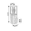 Aplica exterior Rabalux Wales Oak E27 60W 7195 sticla transparenta